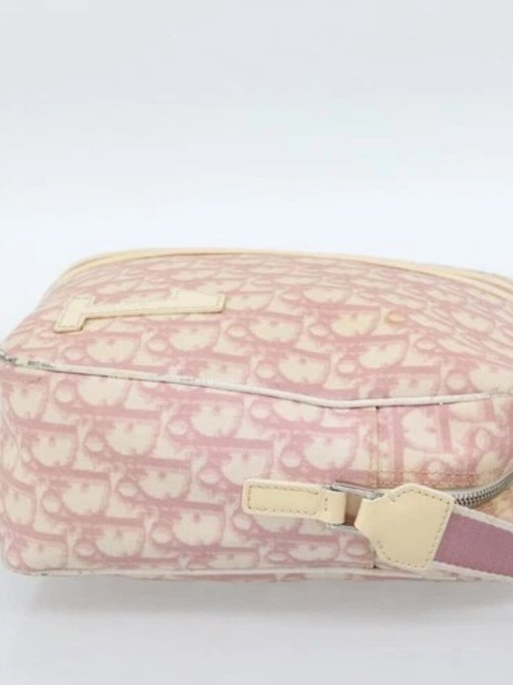 Christian Dior Trotter Canvas Shoulder Bag PVC Pink Silver Auth BA13409 - Picture 4 of 16